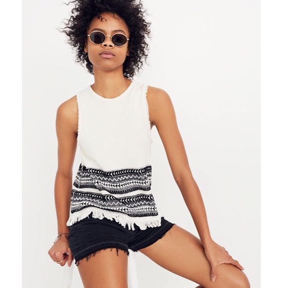 Madewell Tops - Madewell Villagrove Sweater Tank in Bright Ivory